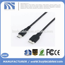 1M 10Gbps SuperSpeed ​​USB 3.1 Тип C к USB 3.0 Micro B Интерфейс данных Мужской соединительный кабель Зарядная линия для Macbook